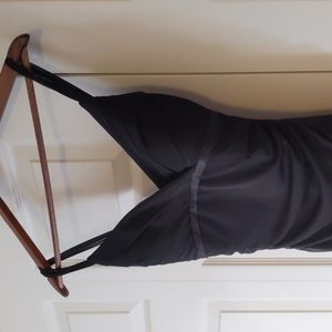 Black v- neck cocktail dress